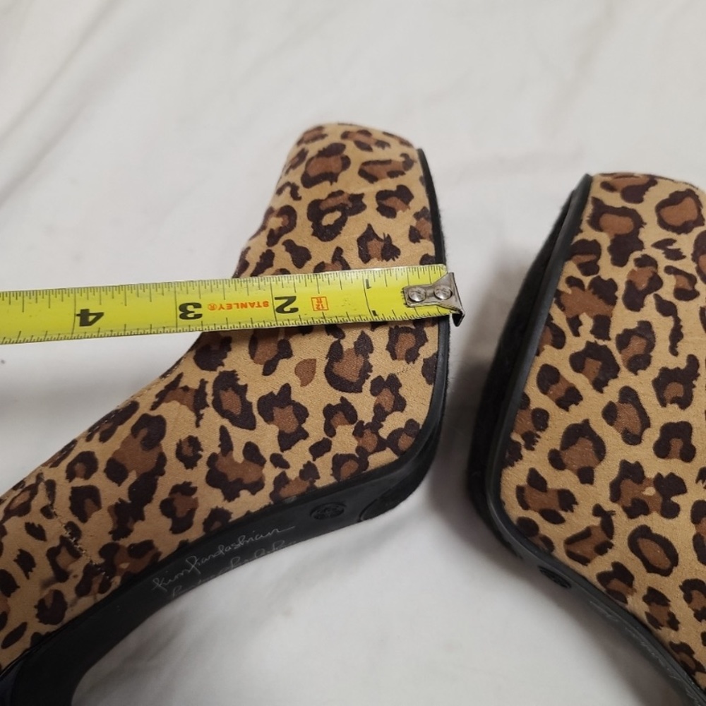 Leopard Print Platform Heels Size 9.5 - image 4